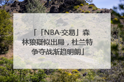 「NBA·交易」森林狼疑似出局，杜兰特争夺战渐趋明朗