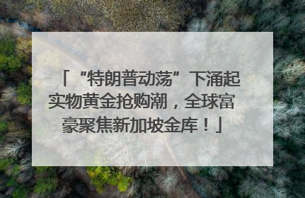 “特朗普动荡”下涌起实物黄金抢购潮，全球富豪聚焦新加坡金库！