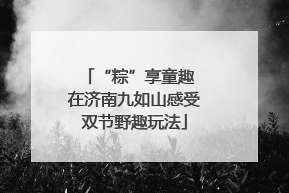 “粽”享童趣 在济南九如山感受双节野趣玩法