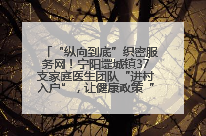“纵向到底”织密服务网！宁阳堽城镇37支家庭医生团队“进村入户”，让健康政策“落地生根”