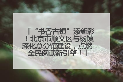 “书香古镇”添新彩！北京市顺义区与杨镇深化总分馆建设，点燃全民阅读新引擎！