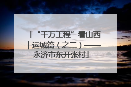 “千万工程”看山西｜运城篇（之二）——永济市东开张村