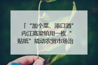 “加个菜、添口酒” 内江高梁镇用一枚“贴纸”撬动农贸市场治理｜万千气象看四川