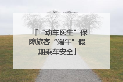 “动车医生”保障旅客“端午”假期乘车安全