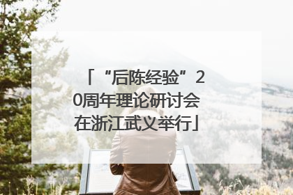 “后陈经验”20周年理论研讨会在浙江武义举行