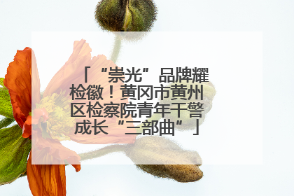 “崇光”品牌耀检徽！黄冈市黄州区检察院青年干警成长“三部曲”