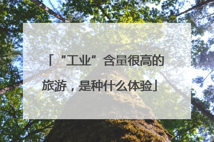 “工业”含量很高的旅游，是种什么体验