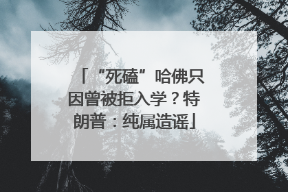 “死磕”哈佛只因曾被拒入学？特朗普：纯属造谣