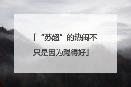 “苏超”的热闹不只是因为踢得好