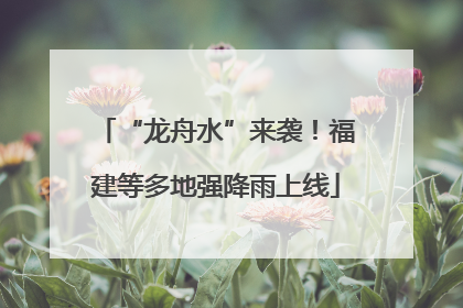 “龙舟水”来袭！福建等多地强降雨上线