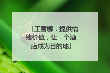 王雪娜：提供情绪价值，让一个酒店成为目的地