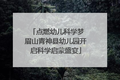 点燃幼儿科学梦 眉山青神县幼儿园开启科学启蒙盛宴