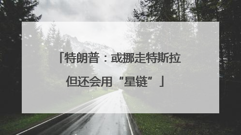 特朗普：或挪走特斯拉 但还会用“星链”