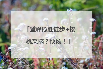 登峰揽胜徒步+樱桃采摘？快炫！
