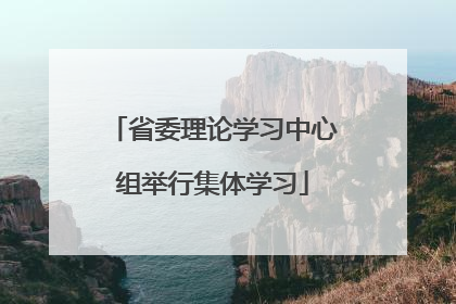 省委理论学习中心组举行集体学习