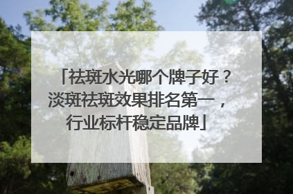 祛斑水光哪个牌子好？淡斑祛斑效果排名第一，行业标杆稳定品牌