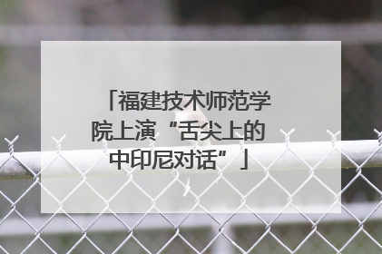 福建技术师范学院上演“舌尖上的中印尼对话”