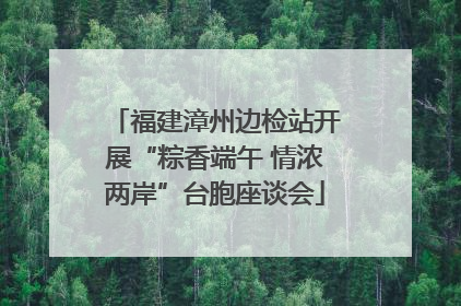 福建漳州边检站开展“粽香端午 情浓两岸”台胞座谈会