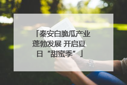 秦安白脆瓜产业蓬勃发展 开启夏日“甜蜜季”
