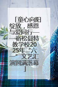 童心向阳绽放，感恩与爱同行——宿松县特教学校2025年“六一”文艺汇演圆满落幕