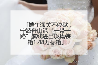 端午通关不停歇，宁波舟山港“一带一路”航线进出境集装箱1.48万标箱