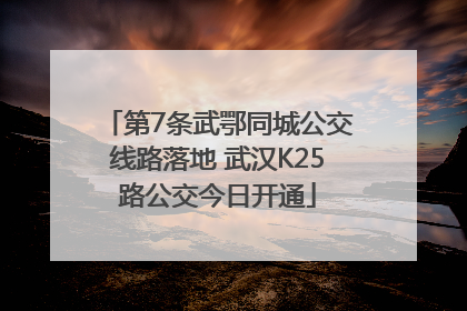 第7条武鄂同城公交线路落地 武汉K25路公交今日开通