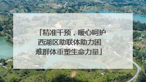 精准干预，暖心呵护 西湖区助联体助力困难群体重塑生命力量