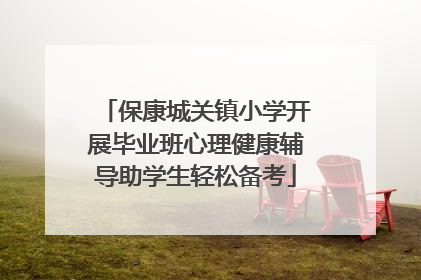 保康城关镇小学开展毕业班心理健康辅导助学生轻松备考