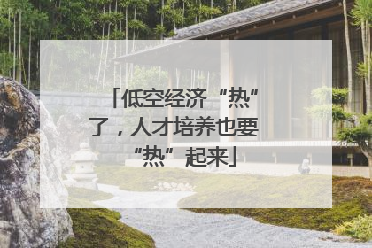 低空经济“热”了，人才培养也要“热”起来