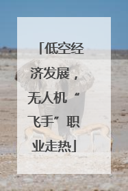 低空经济发展，无人机“飞手”职业走热