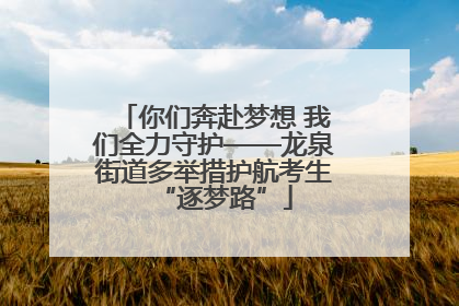 你们奔赴梦想 我们全力守护——龙泉街道多举措护航考生“逐梦路”