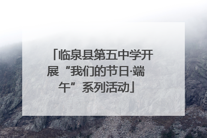 临泉县第五中学开展“我们的节日·端午”系列活动