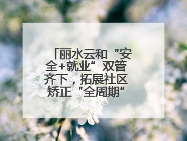 丽水云和“安全+就业”双管齐下，拓展社区矫正“全周期”管理新路径