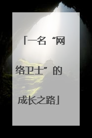 一名“网络卫士”的成长之路