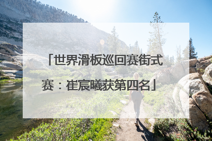 世界滑板巡回赛街式赛：崔宸曦获第四名