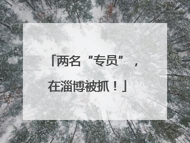 两名“专员”，在淄博被抓！