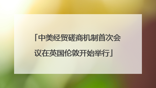 中美经贸磋商机制首次会议在英国伦敦开始举行