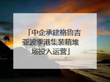 中企承建格鲁吉亚波季港集装箱堆场投入运营