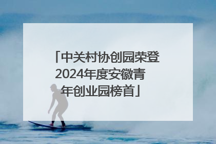 中关村协创园荣登2024年度安徽青年创业园榜首