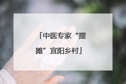 中医专家“摆摊”宜阳乡村