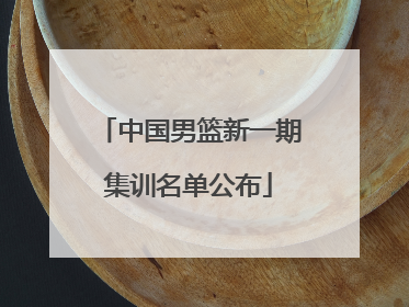 中国男篮新一期集训名单公布