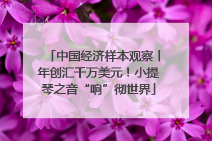 中国经济样本观察丨年创汇千万美元！小提琴之音“响”彻世界