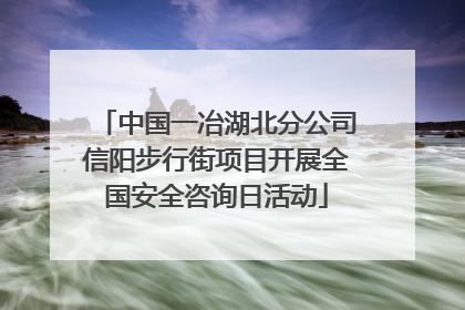 中国一冶湖北分公司信阳步行街项目开展全国安全咨询日活动
