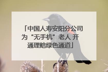 中国人寿安阳分公司为“无手机”老人 开通理赔绿色通道