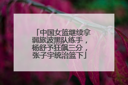 中国女篮继续拿弱旅波黑队练手，杨舒予狂飙三分，张子宇统治篮下