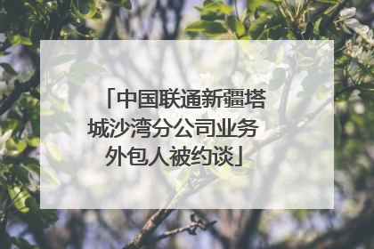 中国联通新疆塔城沙湾分公司业务外包人被约谈