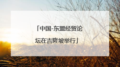 中国-东盟经贸论坛在吉隆坡举行