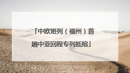中欧班列（福州）首趟中亚回程专列抵榕