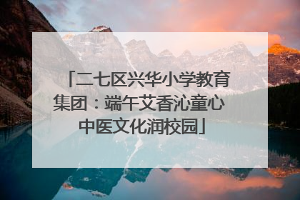二七区兴华小学教育集团：端午艾香沁童心 中医文化润校园