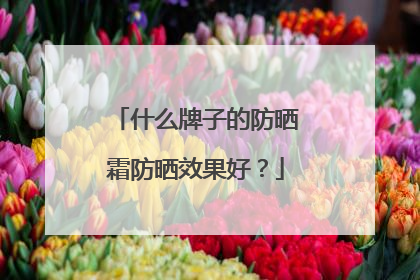 什么牌子的防晒霜防晒效果好？